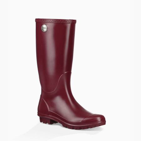 UGG Shelby Matte - Gummistøvler Dame - Mørke Rød (NO-X318)